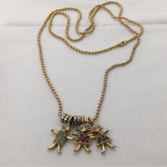 Vintage, 1990’s K.I.S Long Birthstone Brats Necklace, 1 boy, 2 girls - Picture 6 of 6